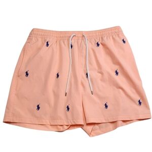 Polo Ralph Lauren Mens Traveler All over pony Classic Swim Trunk Orange Blue XXL